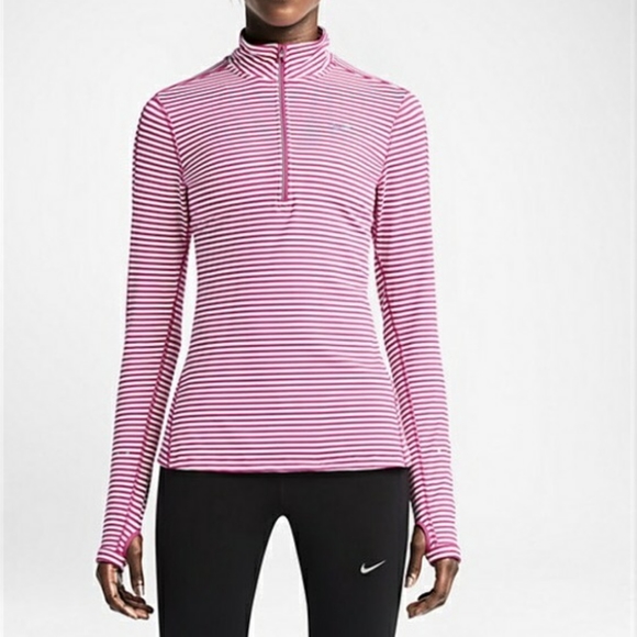 nike stripe half zip